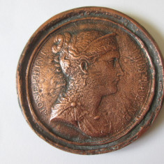Rară! Medalie unifata Franța:Josephine imparateasa(I sotie Napoleon I),TBE 1804
