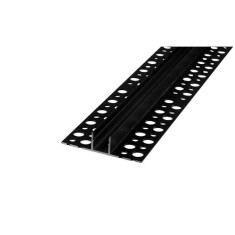 Profil aluminiu banda LED, incastrabil, pentru gresie si faianta, lungime 2 metri, negru