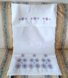 Stergar Vintage din bumbac cu broderie mecanica