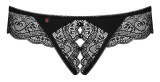 Chilot cu decupaj in zona intima, fabricat din dantela fina cu motive florale