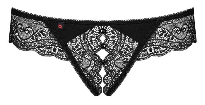Chilot cu decupaj in zona intima, fabricat din dantela fina cu motive florale