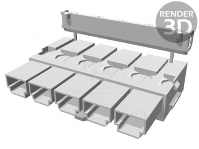 Mufă mamă Mini-Fit Sr 10mm 5 pini 600V foto
