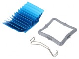 Radiator extrudat cu aripioare BGA albastră 32,5mm