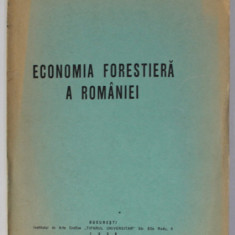 ECONOMIA FORESTIERA A ROMANIEI de MARIN POPESCU - SPINENI , 1938 , DEDICATIE *