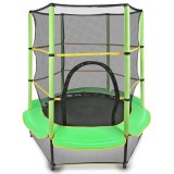 Trambulina copii diametru 140 cm ma-im 45 kg cu plasa de protectie scara acces verde