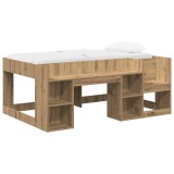vidaXL Cadru de pat pentru copii cu depozitare Stejar Artizanal 3422626