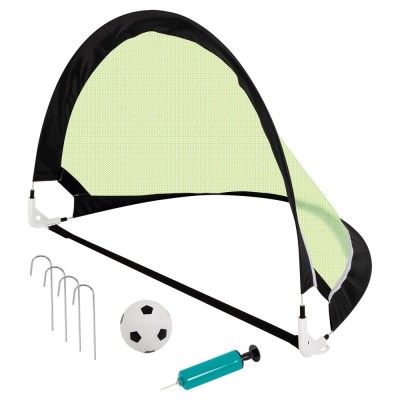 Set 7 piese, poarta de fotbal pop up Crane, 80 x 55 x 55 cm, multicolor foto