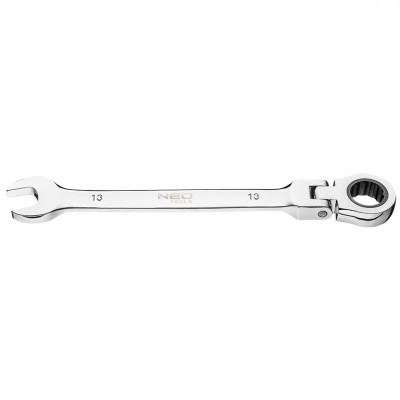 Cheie combinata fixa-inelara cu articulatie si clichet 13 mm Neo Tools 09-055 HardWork ToolsRange foto