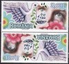 Romania 2009 - Ziua Non violentei Tete-beche neuzat(z), Nestampilat