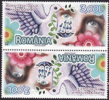 Romania 2009 - Ziua Non violentei Tete-beche neuzat(z), Nestampilat