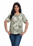 Cumpara ieftin Bluza Dama, Model Floral Verde - XL, Eranthe