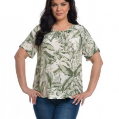 Bluza Dama, Model Floral Verde - XL