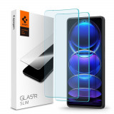 Cumpara ieftin Folie pentru Xiaomi Redmi Note 12 Pro 5G 12 Pro+ Poco X5 Pro (set 2) Spigen Glas.tR Slim Clear