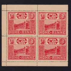 ROMANIA 1924 - EMISIUNEA LOCALA PALTINIS HOHE RINNE 1 LEU BL4 MNH