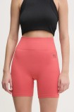 P.E Nation pantaloni scurți de antrenament Restore Seamless culoarea portocaliu, neted, high waist, 243S296