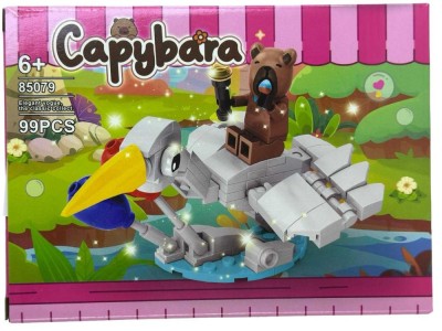 Set constructie Capybara pe pasare cu inghetata - 99 piese, model 85079 foto