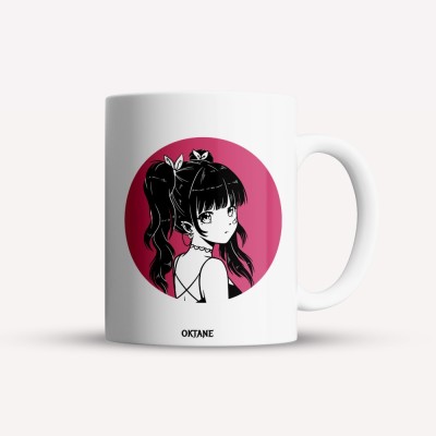 Cana alba personalizata Anime girl, INOVATIX&amp;reg;. 330ml foto