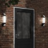 Gossi lampa exterioara de perete, negru, otel inoxidabil