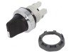 Comutator rotativ negru 22mm fără IP66