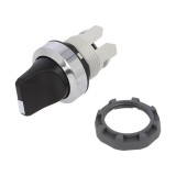 Comutator rotativ negru 22mm fără IP66