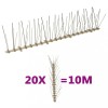 VidaXL Set bandă cu țepi antipăsări cu 5 r&acirc;nduri 20 buc. plastic 10 m