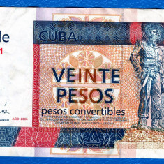 (4) BANCNOTA CUBA - 20 PESOS CONVERTIBLES 2006 - VALOARE NOMINALA MARE