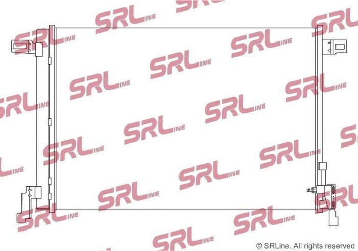 Condensator climatizare AC Audi Q7, Q8, motor: 4.0 V8 T, Condensator cu uscator integrat; Mhev, 674x450x12, SRLine, miez si rezervor din aluminiu