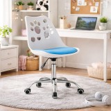 Cumpara ieftin Scaun birou rotativ Leobert Artool Print, PP, alb/albastru, 50x57x93.5 cm, ergonomic, metal, roti cauciuc, max 120kg