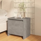 VidaXL Noptieră, gri beton, 45x34x44,5 cm, lemn prelucrat