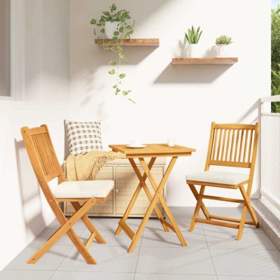 Set bistro de grădină - din lemn de acacia solid, 3 piese foto