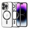 Husa iPhone 14 Pro Max 6.7 Silicon Magsafe Transparenta&amp;Negru