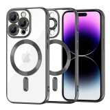 Husa iPhone 14 Pro Max 6.7 Silicon Magsafe Transparenta&amp;Negru