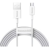 Cablu alimentare si date Baseus Superior SUPERVOOC, Fast Charging Data Cable pt. smartphone, USB la USB Type-C, 65W, 2m, alb