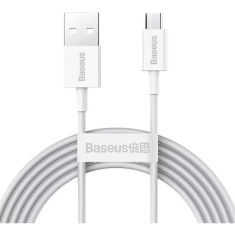 Cablu alimentare si date Baseus Superior SUPERVOOC, Fast Charging Data Cable pt. smartphone, USB la USB Type-C, 65W, 2m, alb