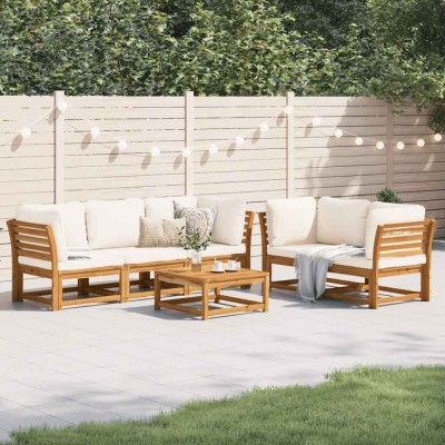 vidaXL Set mobilier grădină cu perne, 6 piese, lemn masiv acacia 3214293 foto
