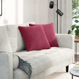 vidaXL Perne pentru canapea 2 pcs Roșu Vin 45 x 45 cm 42013933