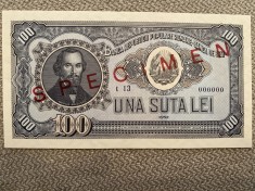 100 lei 1952 specimen unc foto