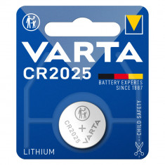 Baterie Litiu 3V CR2025 170mAh, Dimensiuni 20 x 2.5 mm Varta Blister 1 foto