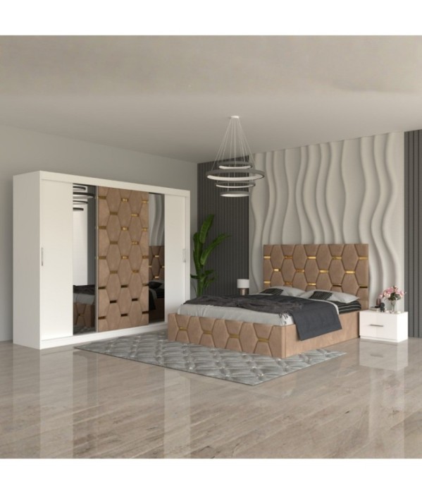 Dormitor Sofia Crem 160x200cm