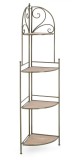 Cumpara ieftin Raft 4 polite otel verde mdf natur Guenda 48x35x165.5 cm
