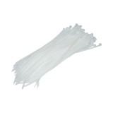 Fasete plastic albe 4.8x250 mm, set 100 bucati, Longroad