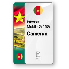 eSIM Internet Camerun, valabil 7 zile, trafic 1 GB, Standard