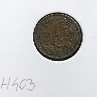 h403 Olanda 1 cent 1917 foto