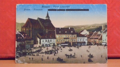 BRASOV - PIATA LIBERTATII - EDITATA INAINTE DE 1918, MODIFICATA DUPA - foto