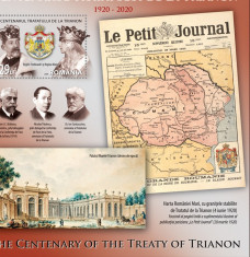 ROMANIA 2020 Tratatele de Pace de la Paris-Trianon Colita dantelata LP2305a MNH foto