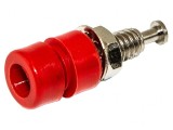 Soclu Banană 3mm 5A Roșu Lipit Panou