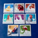 Lot filatelic Păsări Domestice &amp; Avicultură / Serie Completă Rom&acirc;nia (1963) - A732