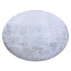 Covor modern de spălat LAPIN cerc shaggy, antiderapant gri / fildeș, cerc 100 cm, Rotund, Poliester