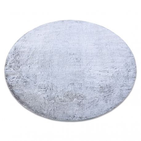 Covor modern de spălat LAPIN cerc shaggy, antiderapant gri / fildeș, cerc 100 cm