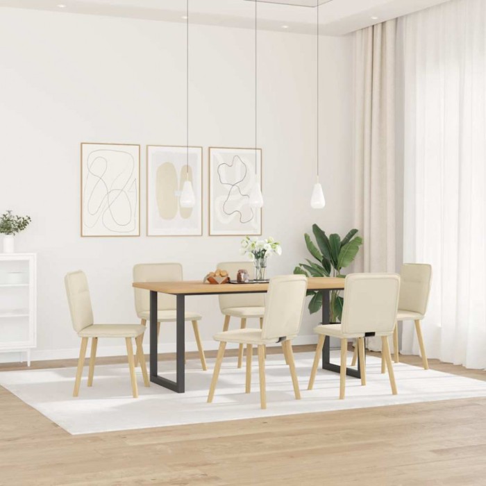 vidaXL Scaune de bucătărie, 6 buc., p&acirc;nză 3315601